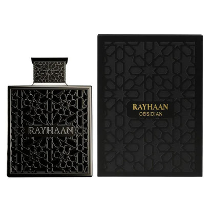 Rayhaan Obsidian For Him Eau De Parfum 100ML for Men perfume bottle with original packaging box