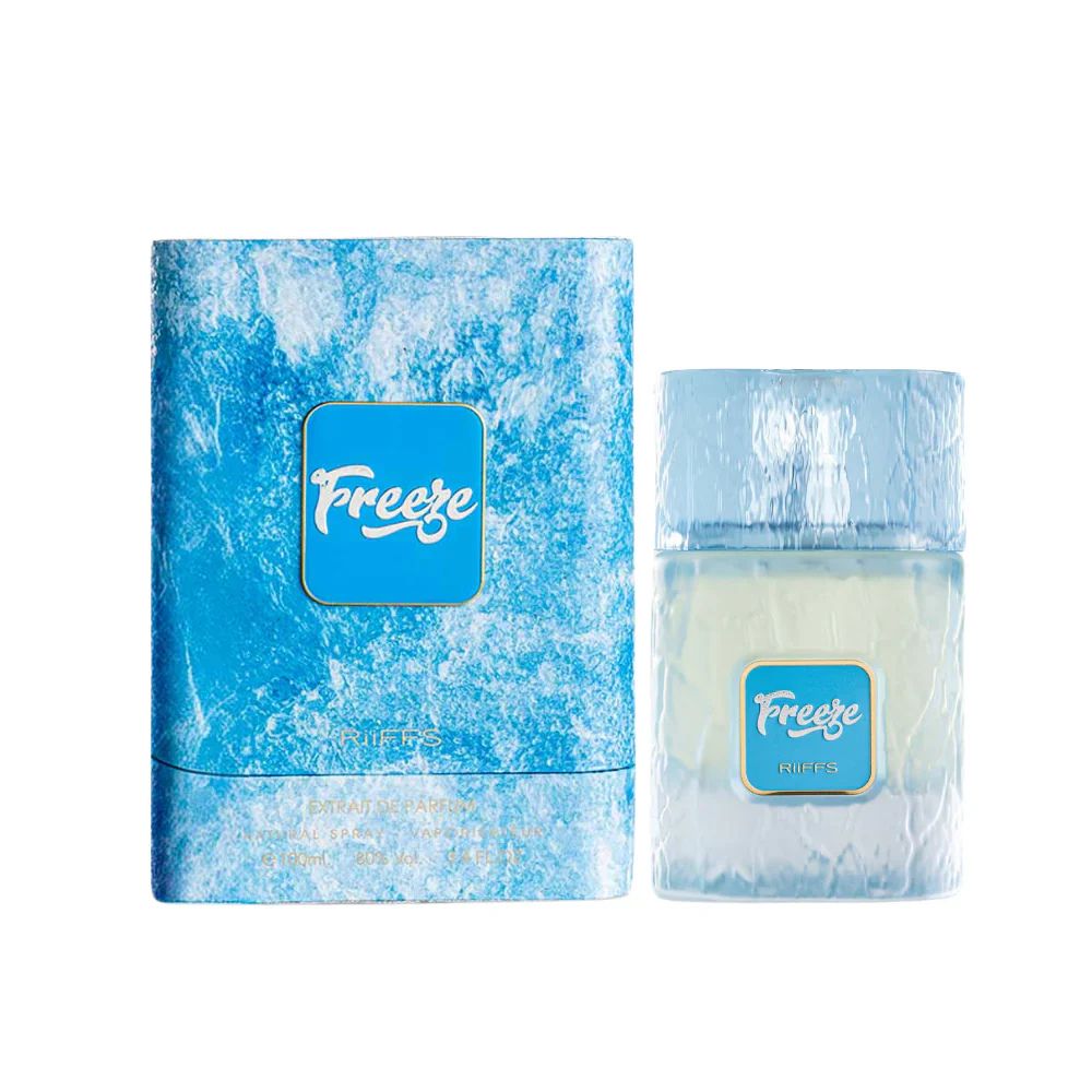 Riiffs Freeze Extrait de Parfum 100ML for Men and Women perfume bottle with original packaging box