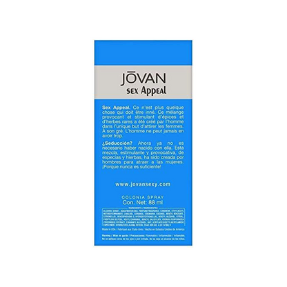 Jovan Sex Appeal Eau De Cologne for Men, 88 ml