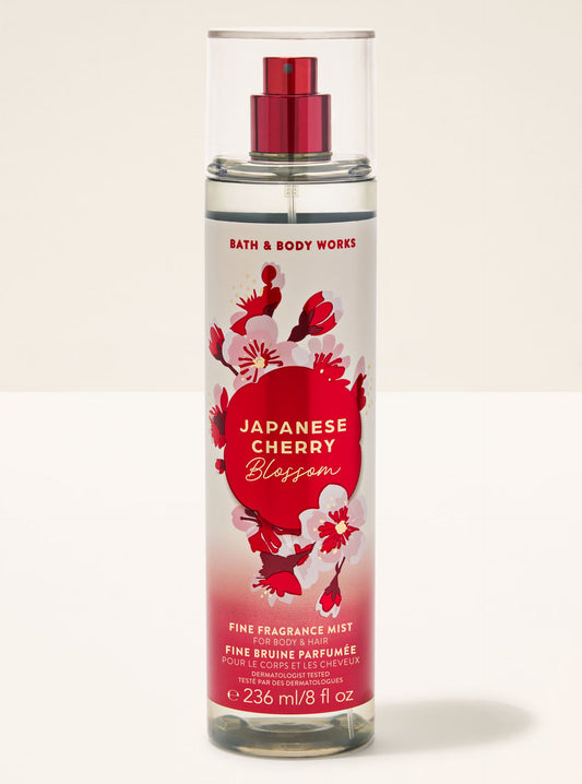 Bath & Body Works Japanese Cherry Blossom Fine Fragrance Mist 236ML For Women – Floral Fruity Perfume Mist