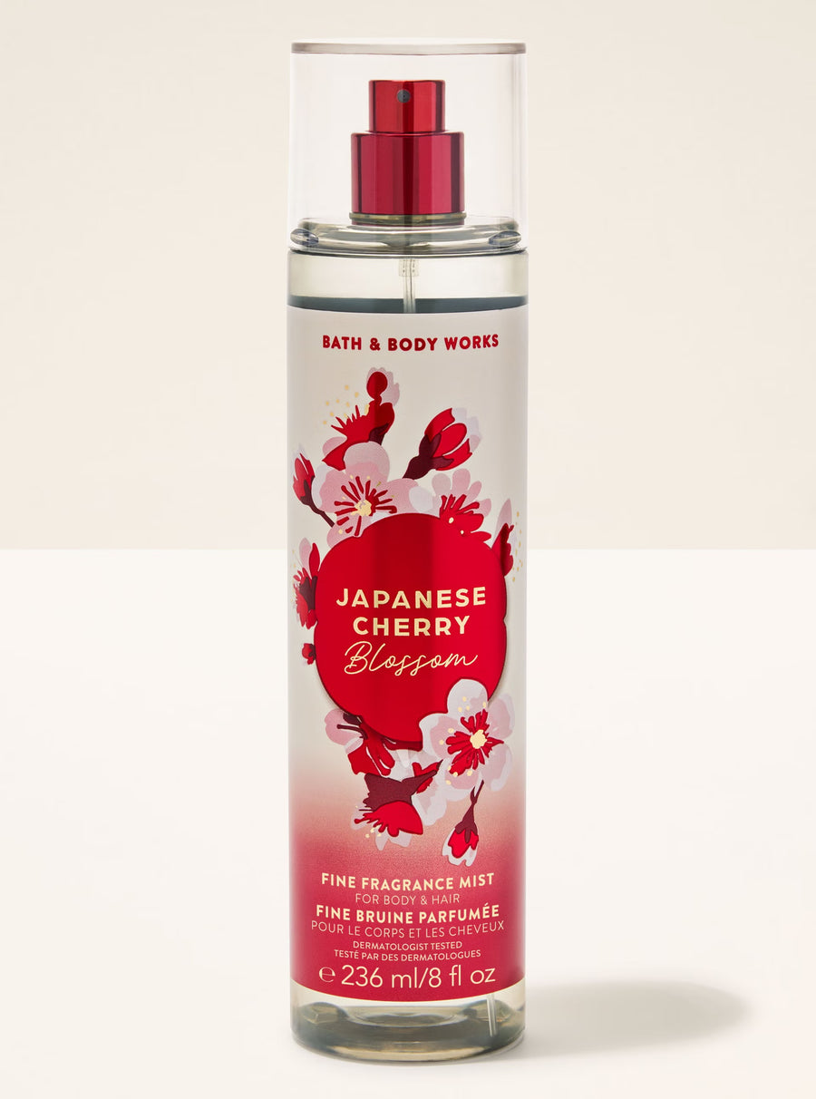 Bath & Body Works Japanese Cherry Blossom Body Mist 236ML | Floral Fruity Woody Body Mist