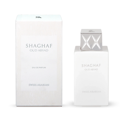 Shaghaf Oud Abyad EDP 75ml spray bottle by Swiss Arabian - Fragrance Secrets  
