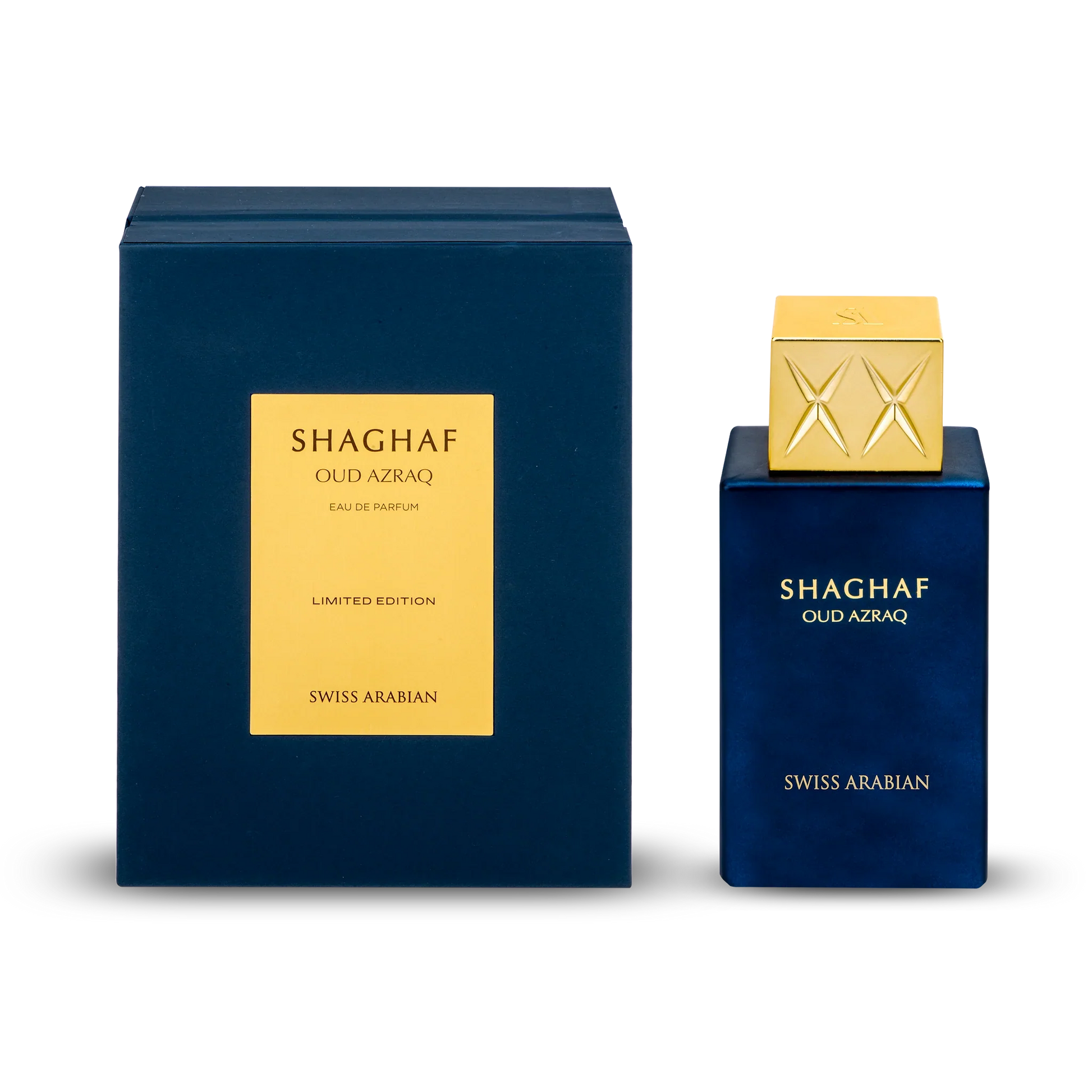 Shaghaf Oud Azraq EDP 75ml spray bottle by Swiss Arabian - Fragrance Secrets  
