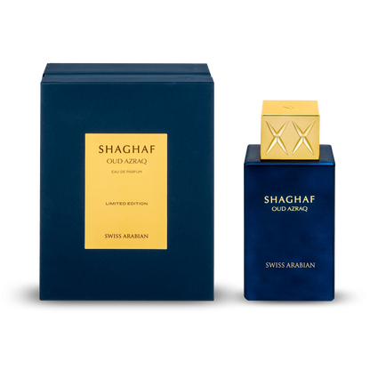 Shaghaf Oud Azraq EDP 75ml spray bottle by Swiss Arabian - Fragrance Secrets  
