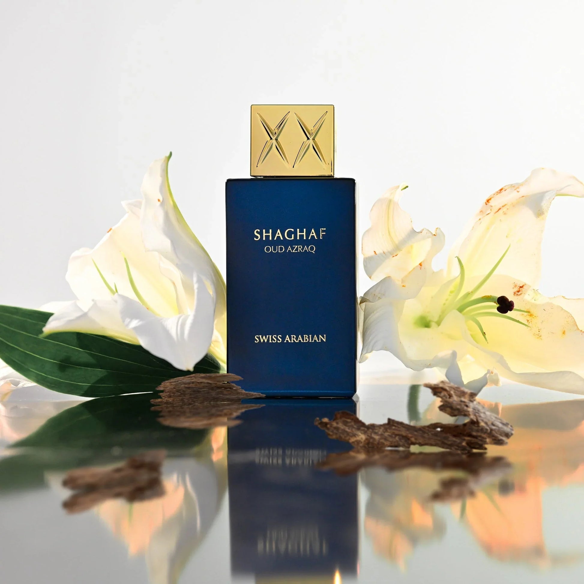 Shaghaf Oud Azraq EDP 75ml spray bottle by Swiss Arabian - Fragrance Secrets  

