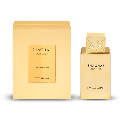 Shaghaf Oud Elixir EDP 75ml spray bottle by Swiss Arabian - Fragrance Secrets  
