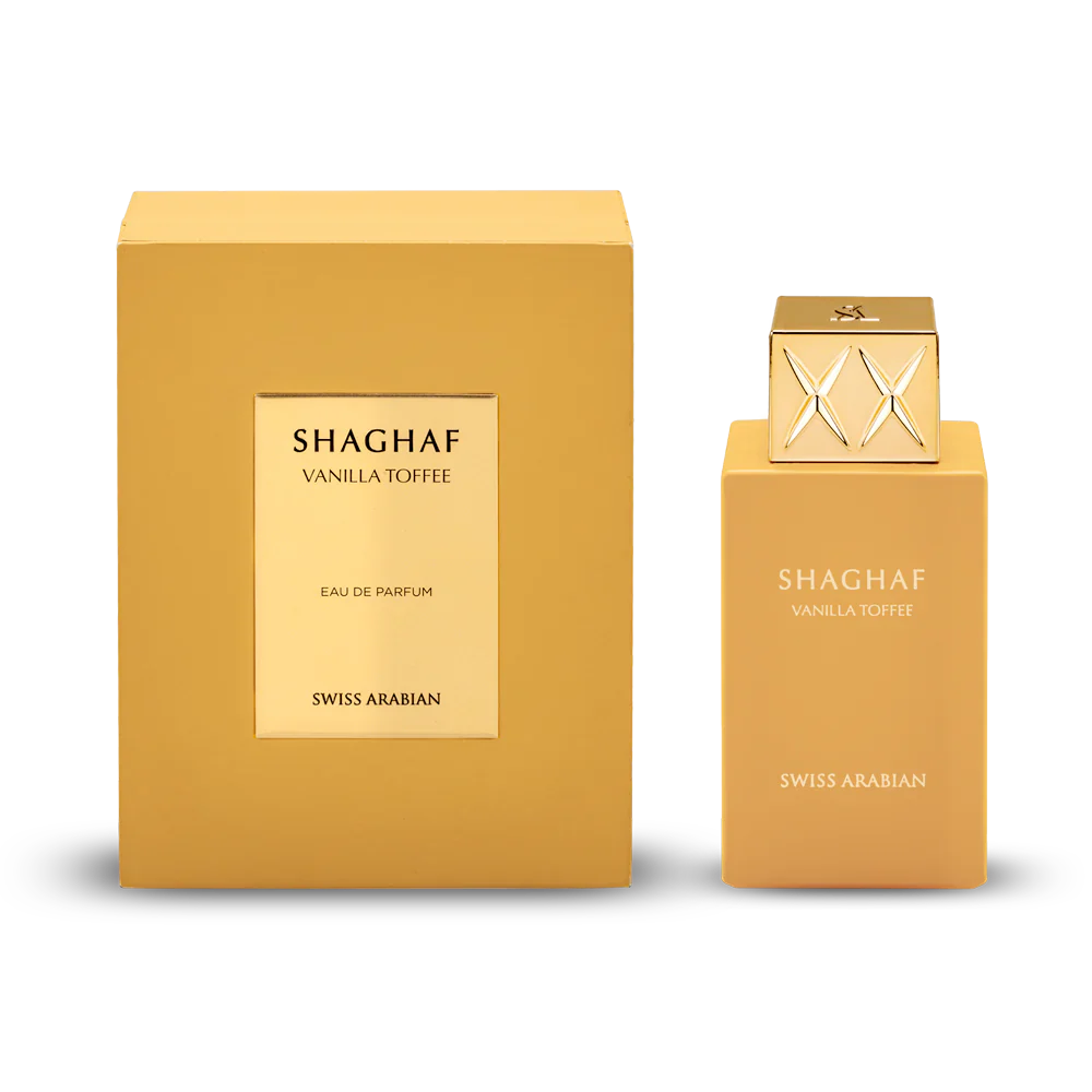 Shaghaf Vanilla Toffee EDP 75ml spray bottle by Swiss Arabian - Fragrance Secrets  
