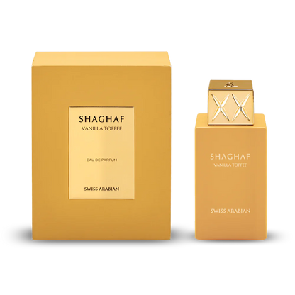 Shaghaf Vanilla Toffee EDP 75ml spray bottle by Swiss Arabian - Fragrance Secrets  
