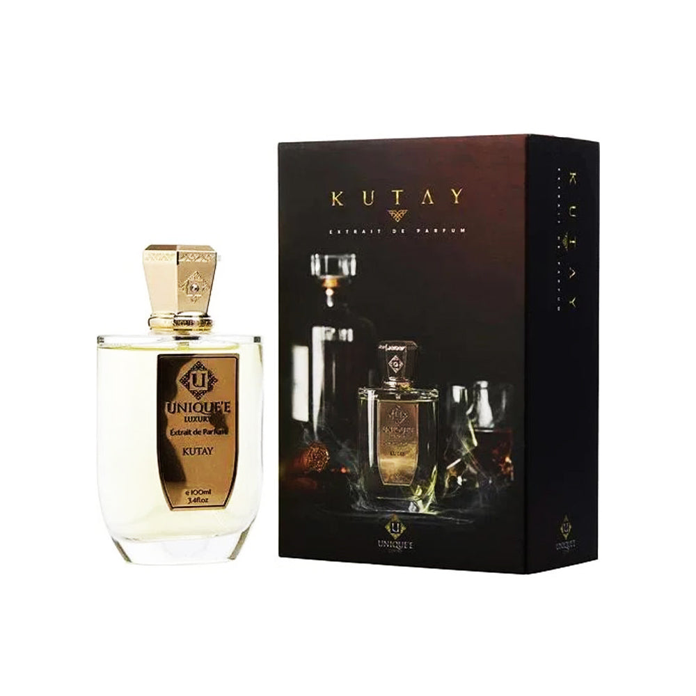 Unique’e Luxury Kutay Extrait De Parfum 100ML unisex perfume bottle with packaging box