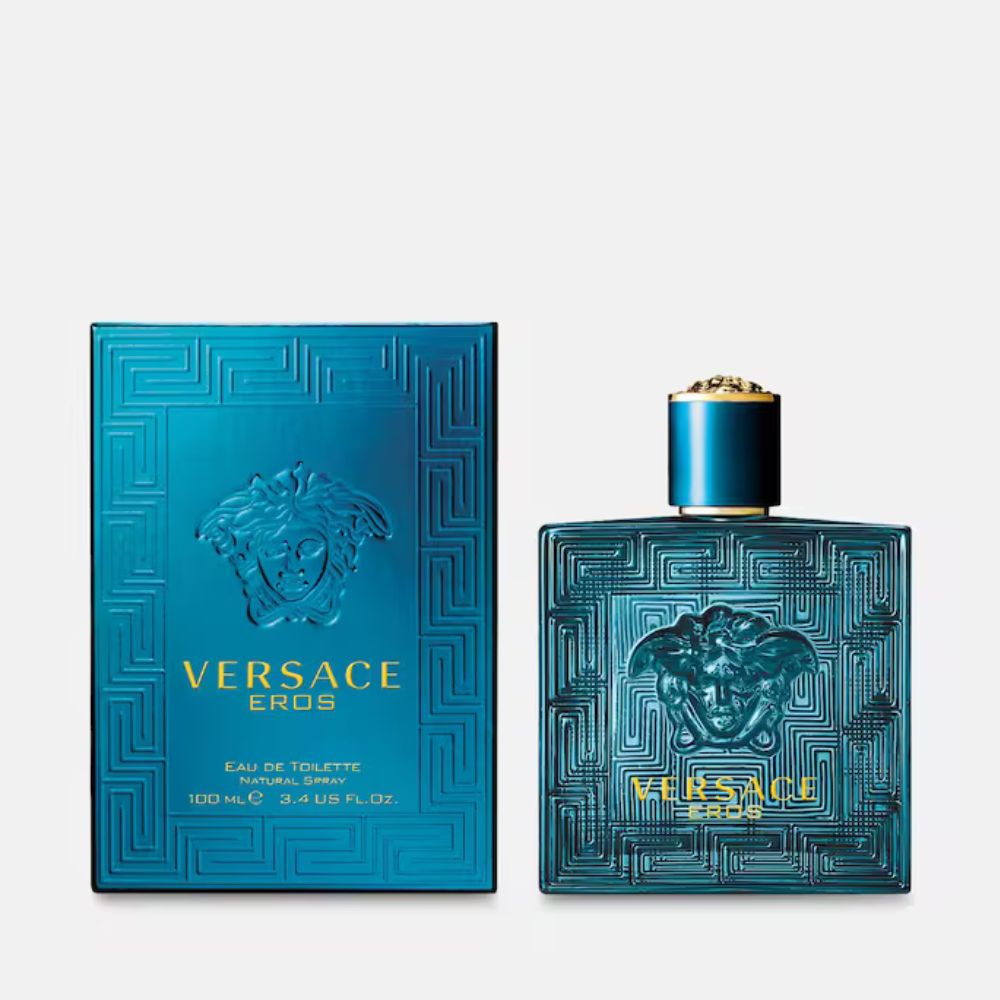 Versace Eros Eau De Toilette 100ML for men perfume bottle with original packaging box