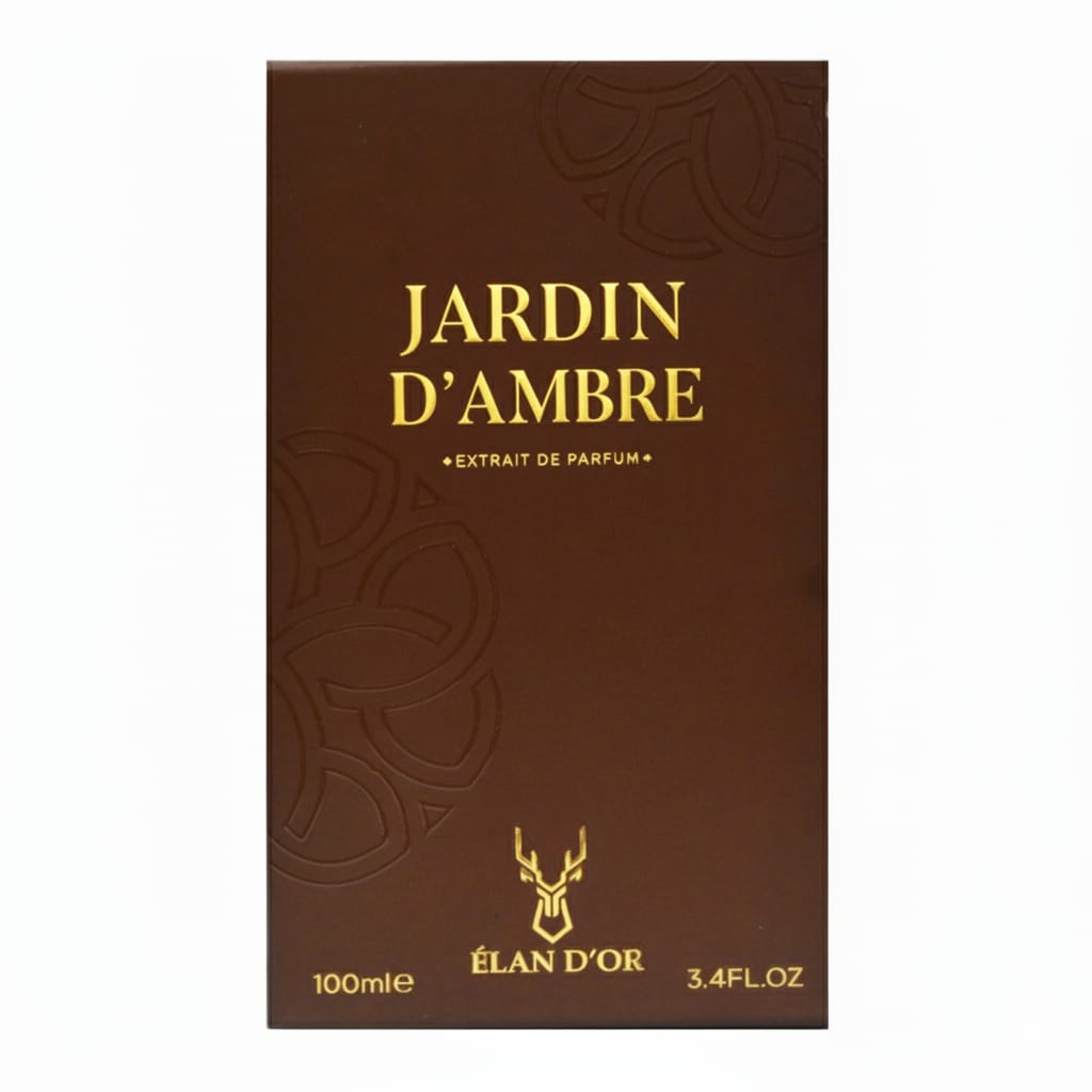 Elan Dor Jardin Dámbre Extrait De Parfum 100ML for Men luxury fragrance bottle with box