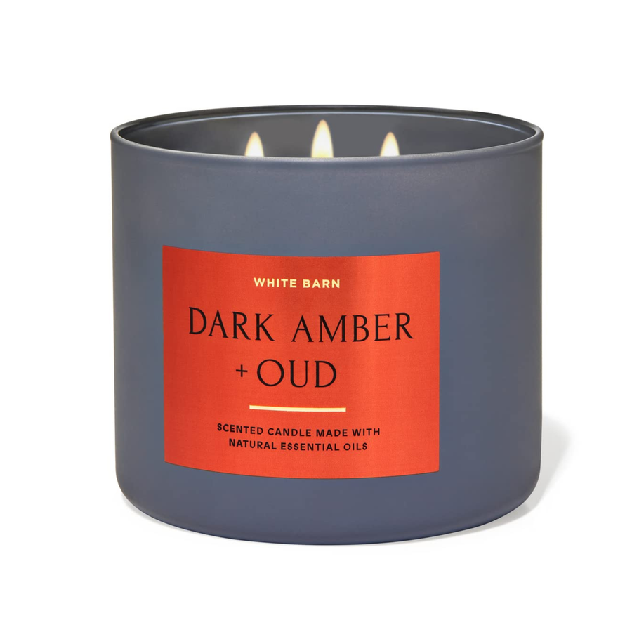 Bath & Body Works Dark Amber Candle | Woody Amber Oud Candle