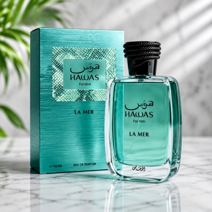 Rasasi Hawas La Mer Eau De Parfum 100ML Unisex – Citrus Aquatic Woody Perfume