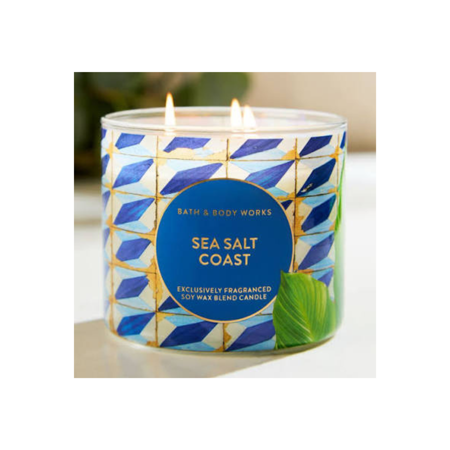 Bath & Body Works Sea Salt Coast Candle | Fresh Marine Woody Candle