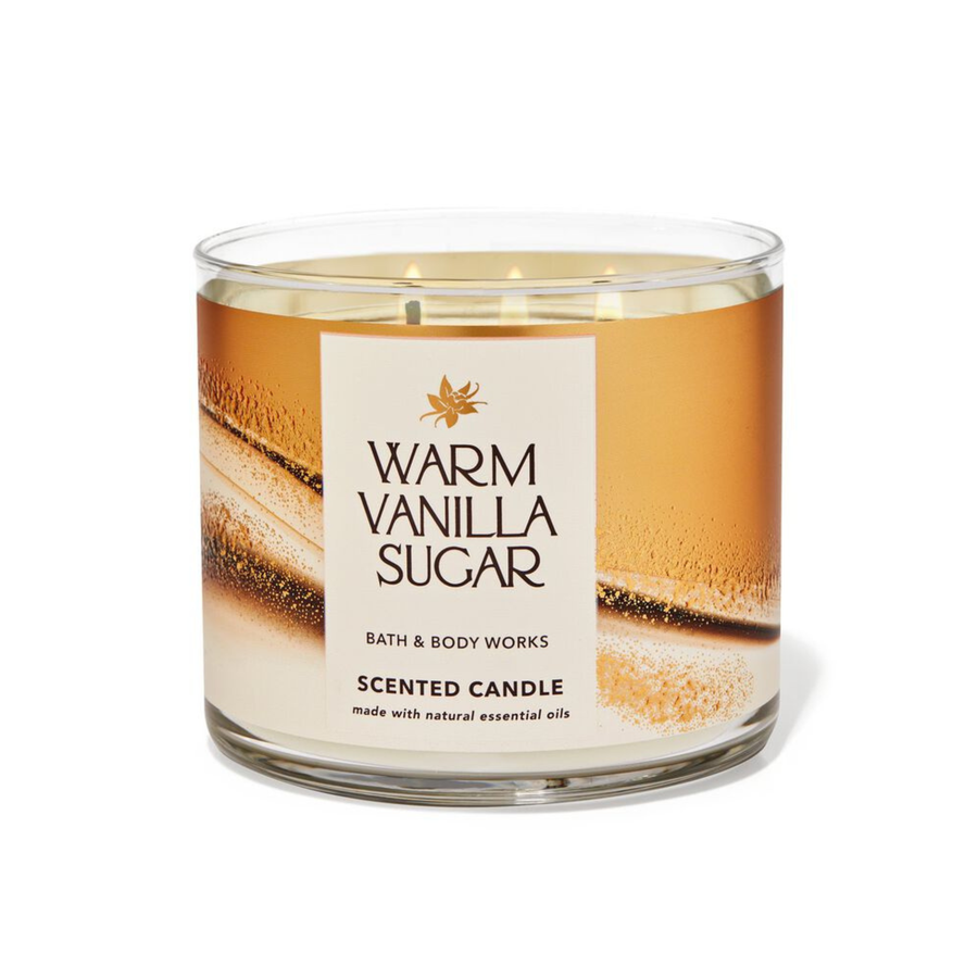 Bath & Body Works Warm Vanilla Sugar Candle | Vanilla Floral Woody Candle