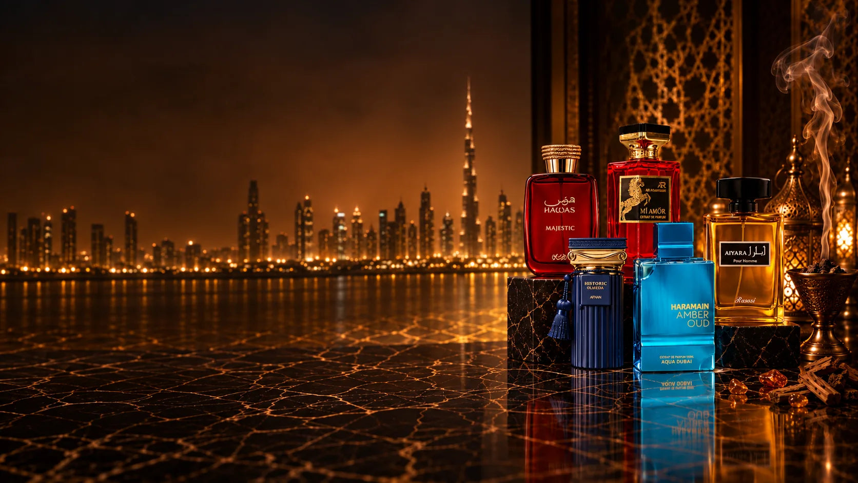 Luxury perfume bottles at The Fragrance Secrets